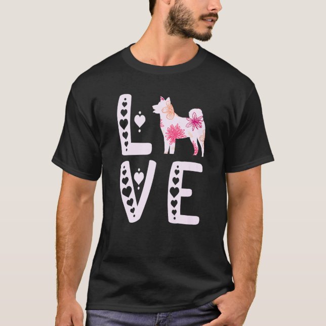 Camiseta Akita Love Heart Shiba Inu Akita Dog Akita Inu Pu (Frente)