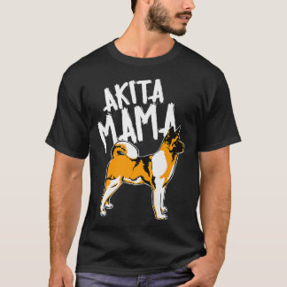 Camiseta Akita Mama Design Akita Mãe Cachorro Pet Mãe Mãe M