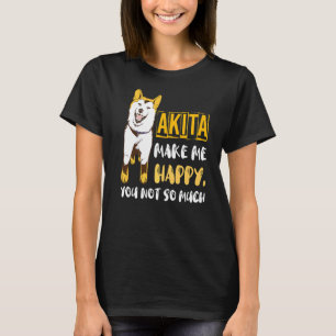 Camiseta Akita Me Faz Feliz Proprietário Akita Inu Akita Do
