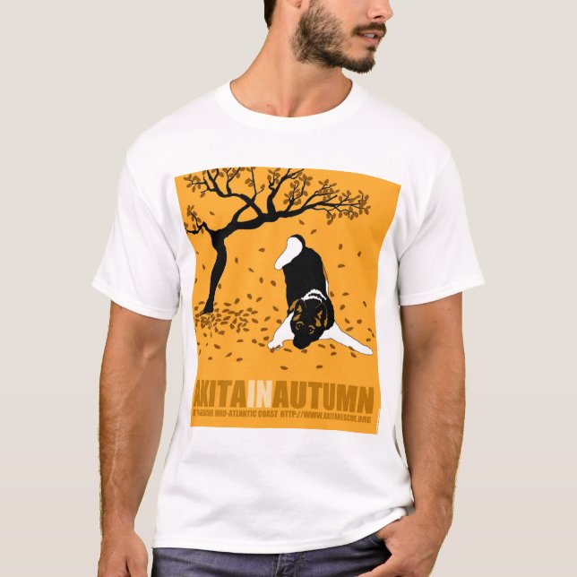 Camiseta Akita no outono (Frente)