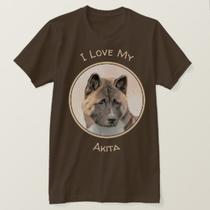 Camiseta Akita Painting - Bela Arte Canina Original