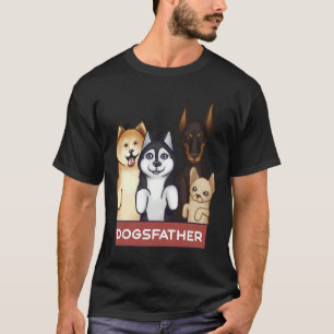 Camiseta Akita Rouco Doberman E Chihuahua Em Sua Posição