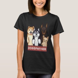 Camiseta Akita Rouco Doberman E Chihuahua Em Sua Posição