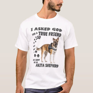 Camiseta Akita Shepherd Cita A Pai Da Mãe, Shepkita Pol