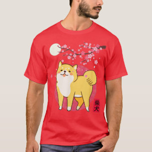 Camiseta Akita Shiba Do Flor De Cereja