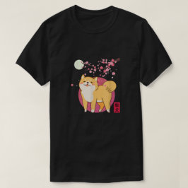 Camiseta Akita Shiba Inu Cão da Cerejeira Japonesa Blossom