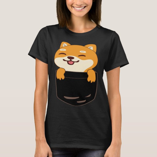 Camiseta Akita Shiba Inu Cute Bag  for (Frente)