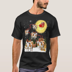 Camiseta Akita Sleigh Decoração de Natal Santa Claus Xmas