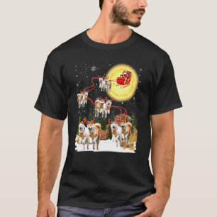 Camiseta Akita Sleigh Decoração de Natal Santa Claus Xmas