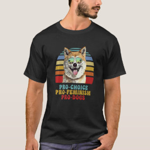 Camiseta Akitas Pro Choice Pro Feminismo Cães Pro
