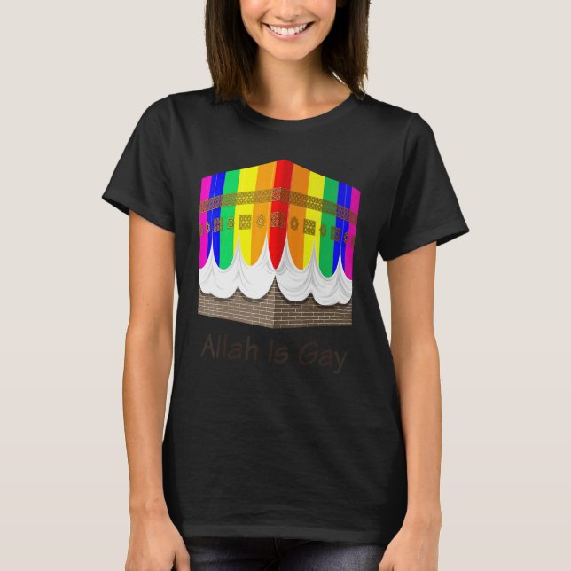 Camiseta Alá é Gay Ateísta LGBT Orgulho gay (Frente)