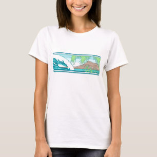 Camiseta Ala Moana Diamond Head Hawaiian Surf Sign