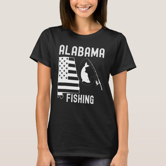 Camiseta Alabama À Pesca De Homens Ou Jovens (Frente)