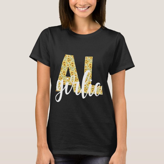Camiseta Alabama AL Girl State Pride Simplesmente Sunflower (Frente)