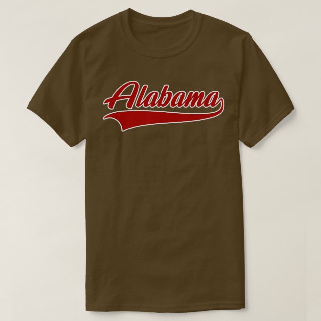Camiseta Alabama AL Throwback Design Classic (Frente do Design)