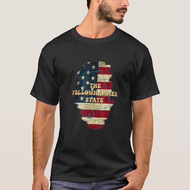Camiseta Alabama Al Us Flag Motto (Frente)
