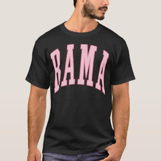 Camiseta Alabama Bama Vintage Preppy Varsity Pink Sports
