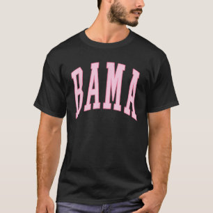 Camiseta Alabama Bama Vintage Preppy Varsity Pink Sports