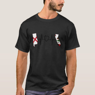 Camiseta Alabama California Flag Albanaman California Heart