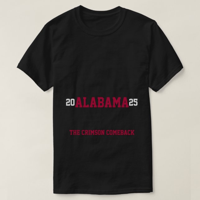 Camiseta Alabama Crimson Tide 2025 (Frente do Design)