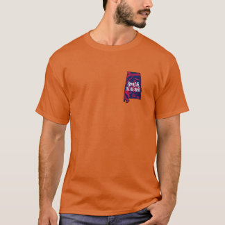Camiseta Alabama do Sul Vermelho e Azul TieDye Estado do Al