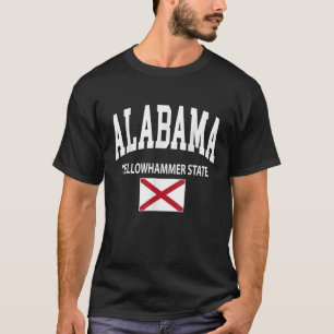 Camiseta Alabama Flag Yellowhammer State EUA Estados Unidos