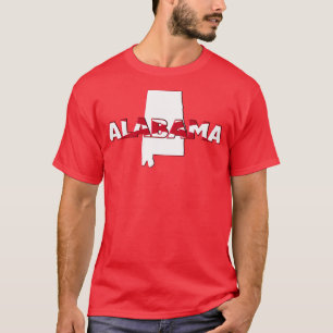 Camiseta Alabama - Letras Coloridas de Estado TShirt