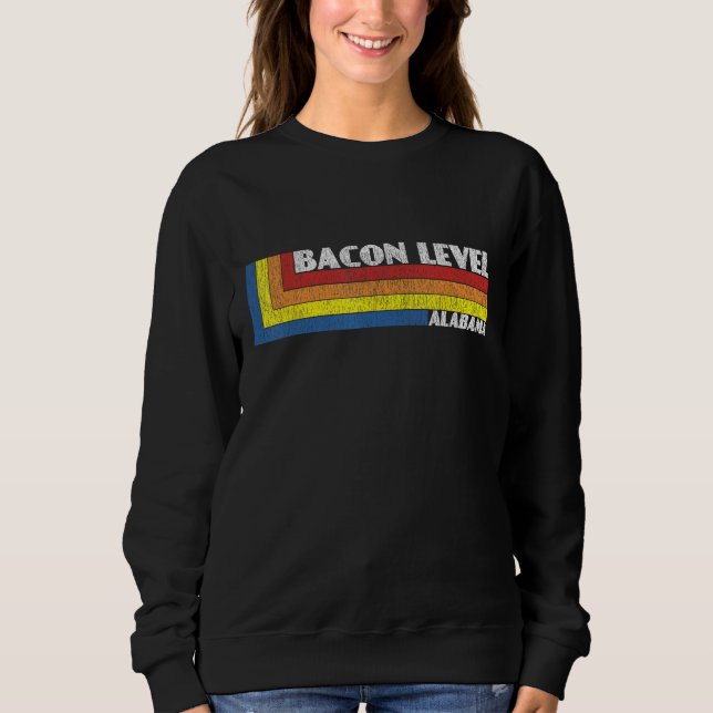 Camiseta Alabama  Retro Weird Souvenir Bacon Level Maryland (Frente)