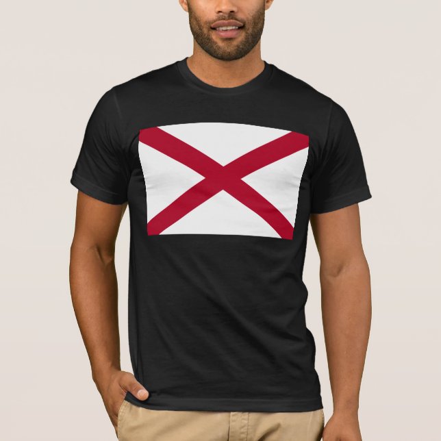Camiseta Alabama: Rua Andrew Crimson Cross Flag (Frente)