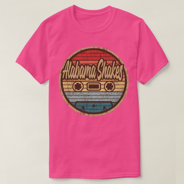 Camiseta Alabama Shakes Retro Cassette Circle TSirt (Frente do Design)