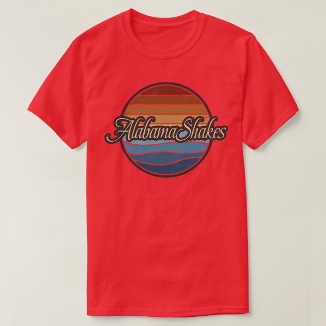 Camiseta Alabama Shakes Retro Waves TShirt (Frente do Design)