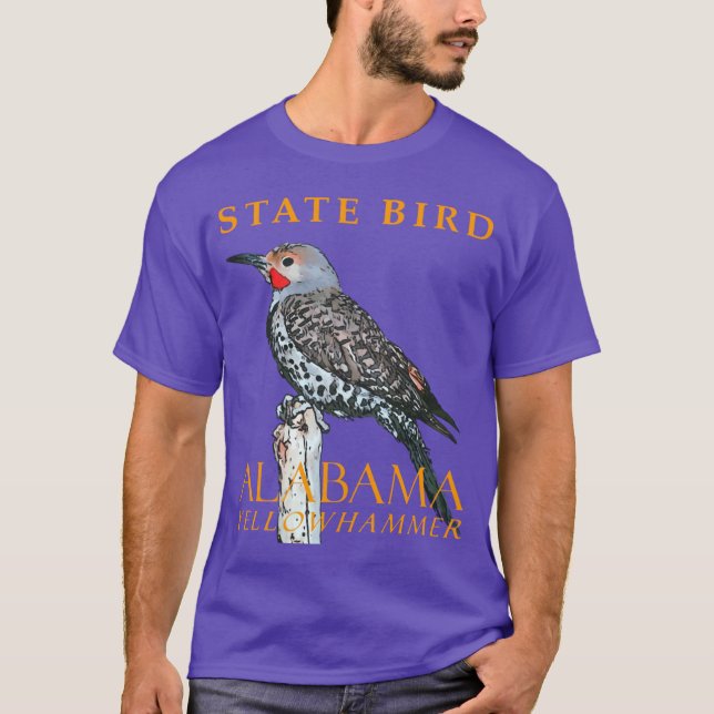 Camiseta Alabama Territory Bird The Common Flicker Oversize (Frente)