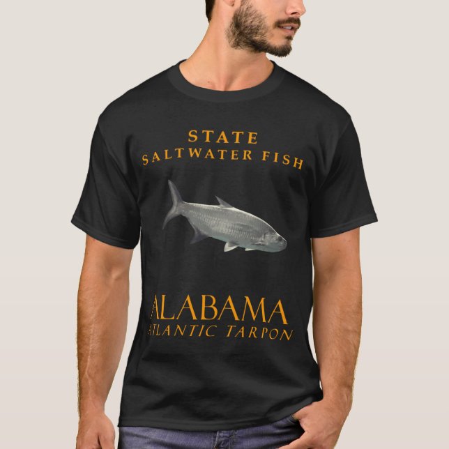 Camiseta Alabama Territory Saltwater Fish Atlantic tarpon O (Frente)