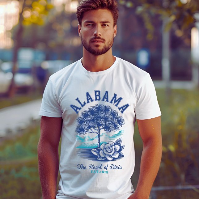 Camiseta Alabama “The Heart of Dixie” Camellia Flower  (Criador carregado)