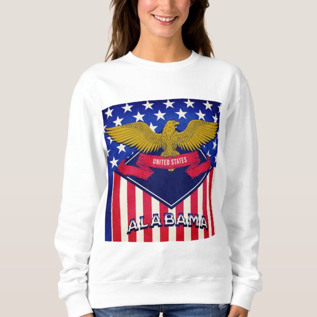 Camiseta Alabama USA Flag (Frente)
