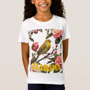 Camiseta Alabama Yellowhammer Bird E Camellia Cortam