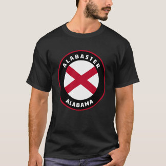 Camiseta Alabaster Alabama AL Insígnia da Bandeira do Estad