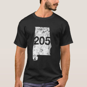 Camiseta Alabaster Hoover Birmingham Area Code 205 Shirt, A