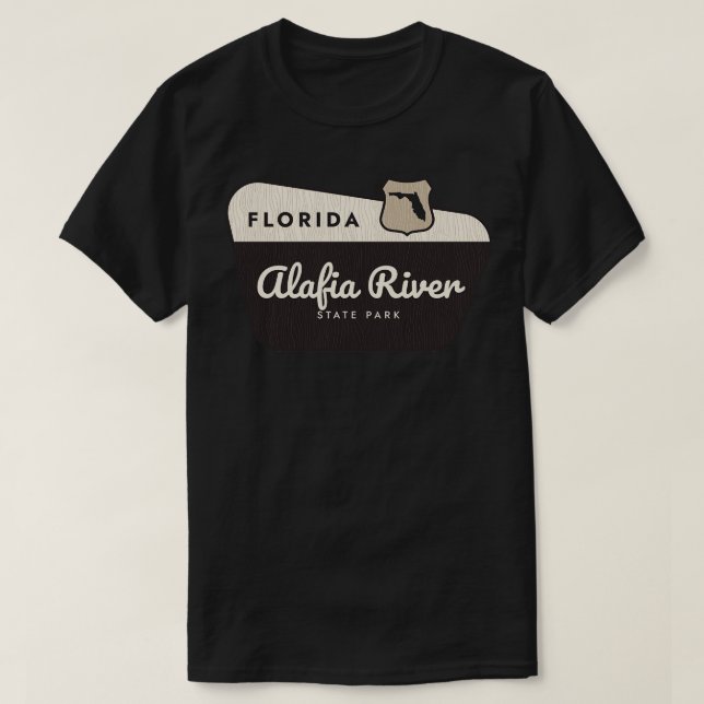 Camiseta Alafia River Park Florida - Sinal de Boas-vindas (Frente do Design)