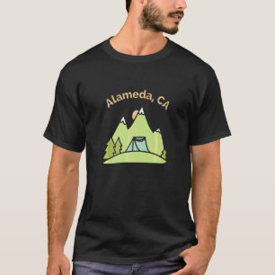 Camiseta Alameda Ca Montanhas subindo acampamento e saindo