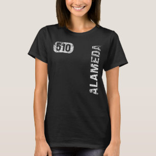 Camiseta Alameda California 510 Area Code Vintage Retro