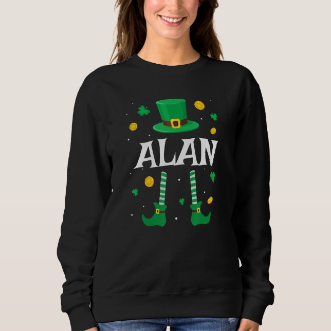 Camiseta Alan Saint Patrick S Day Leprechaun Costume Alan (Frente)