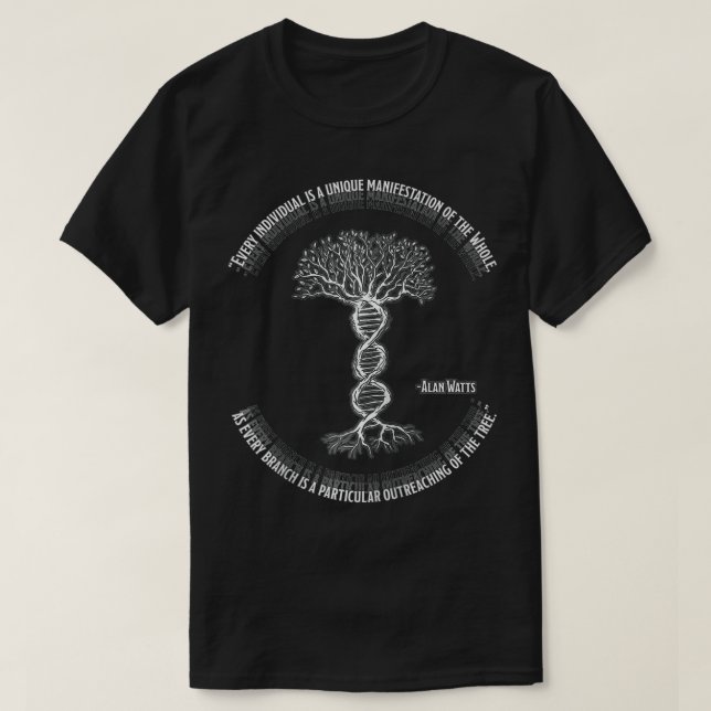 Camiseta Alan Watts Every Individual is Part of the Whole  (Frente do Design)
