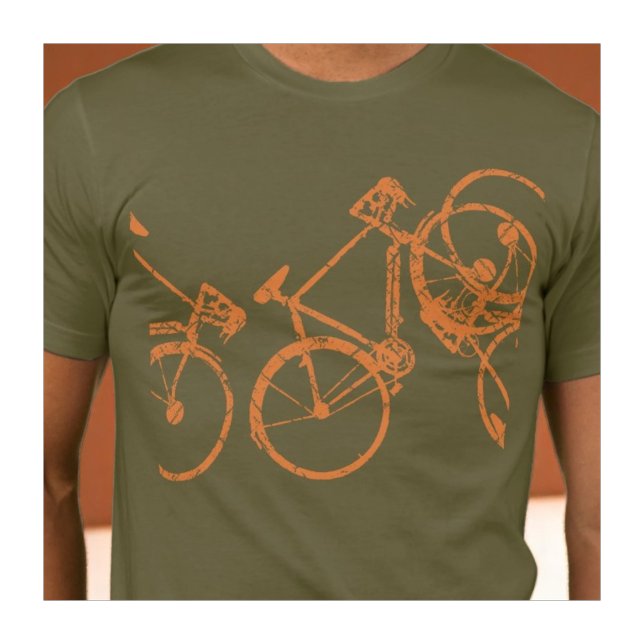 Camiseta alaranjado-bicicletas. biking inspirado (Criador carregado)