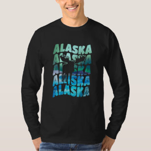 Camiseta Alasca Lembrança Aurora Boreal Luzes do Norte Sn