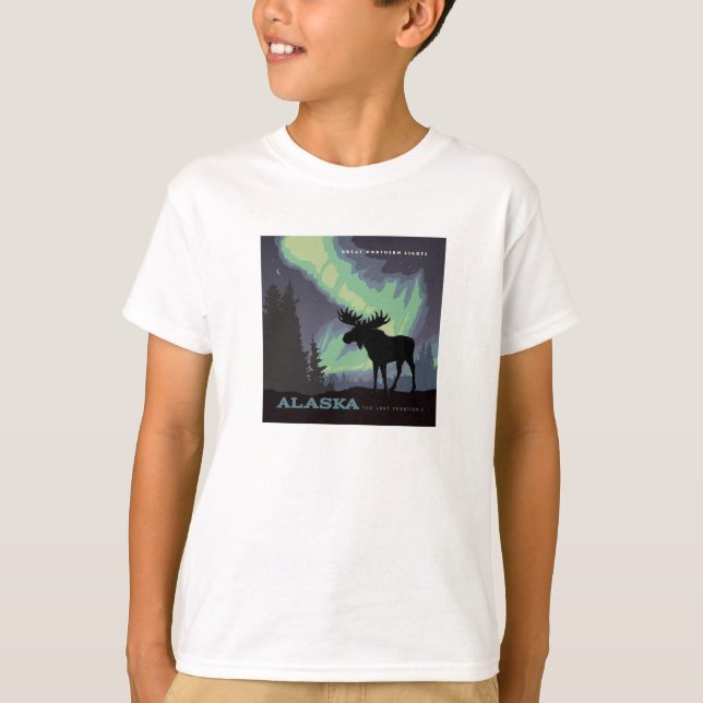 Camiseta Alasca | Luzes de Norte Moose (Frente)
