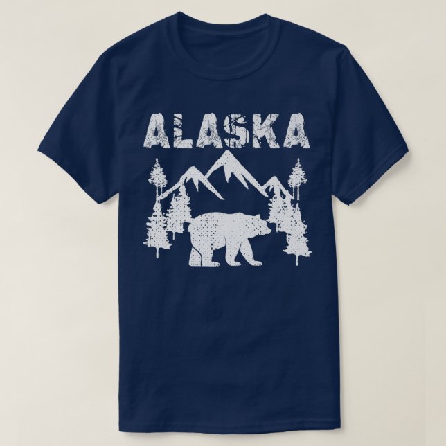 Camiseta Alasca, Montanhas de Neve Fria (Frente do Design)