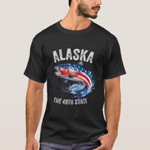Camiseta Alasca O 49º Estado Bandeira Americana Patriótica 