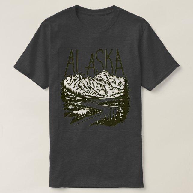 Camiseta Alasca Paisagem TShirt 1 (Frente do Design)