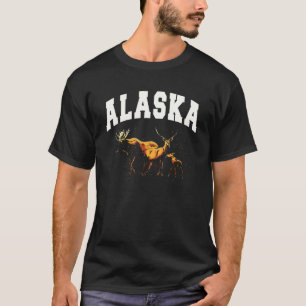 Camiseta Alasca Para Crianças Mulheres Denali Juneau Alyask